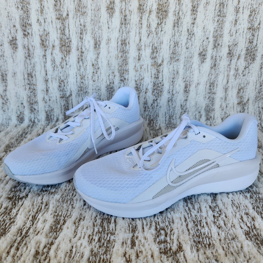 Nike "Downshifter 13" Running Shoe Athletic Sneaker White | Women's Size 8.5 - Picture 2 of 10